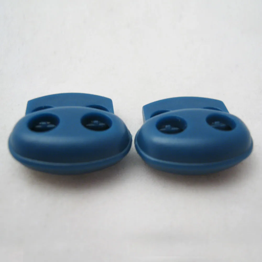 2 Shoe Lace Shoelace Buckle Rope Clamp Cord Lock Stopper Run Sports Blue New !!!
