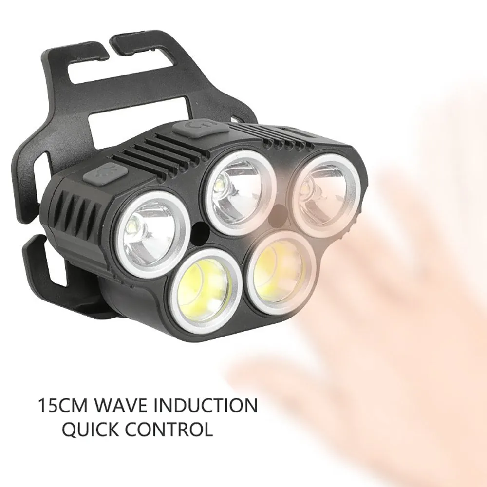 6 Modes LED Head Torch | Induction Headlight Camping COB Infrared Strong Lights