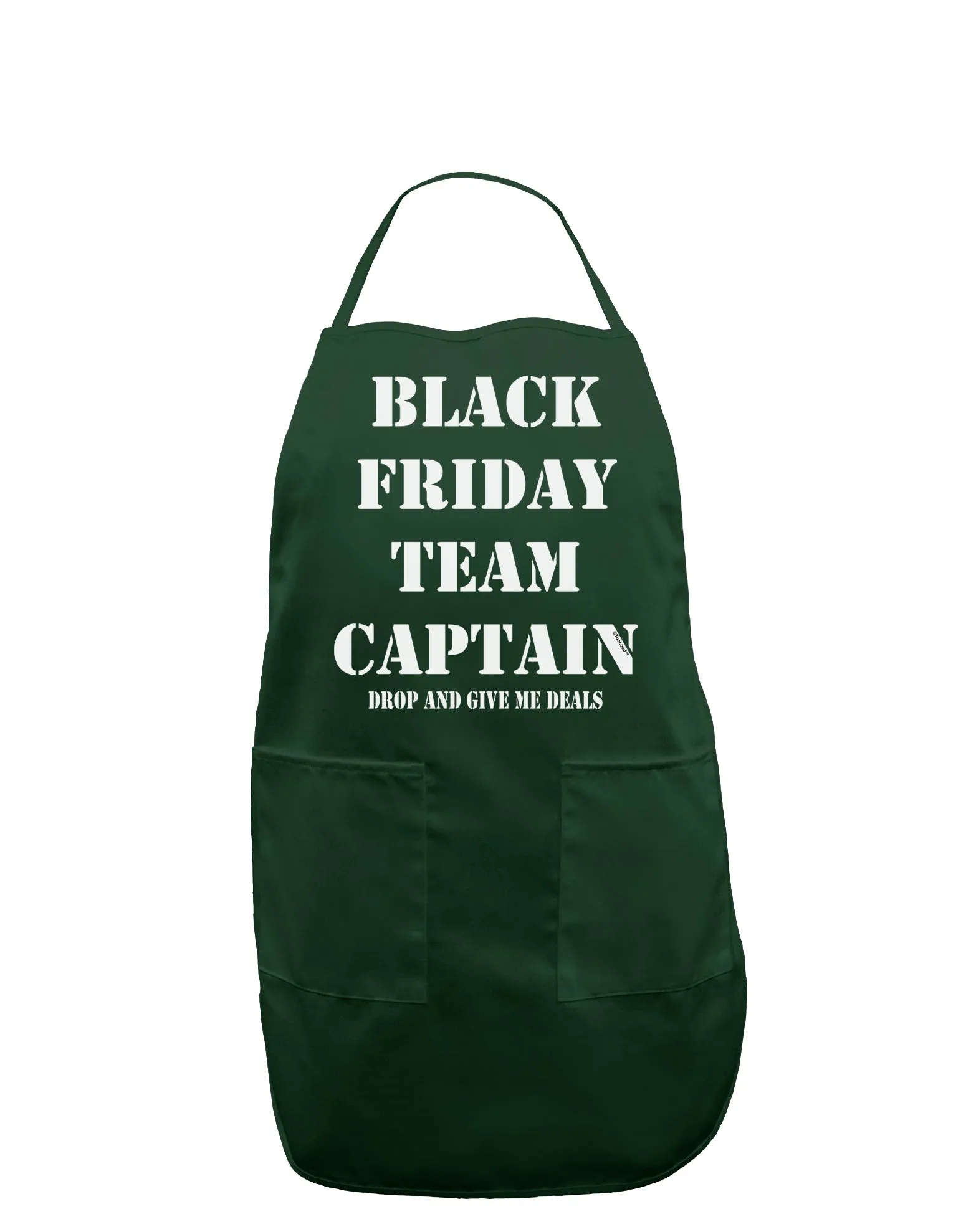 Black Friday Team Captain - Drop and Give Me Deals Dark Adult Apron