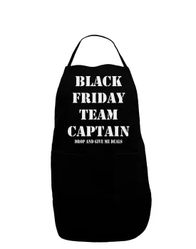 Black Friday Team Captain - Drop and Give Me Deals Dark Adult Apron