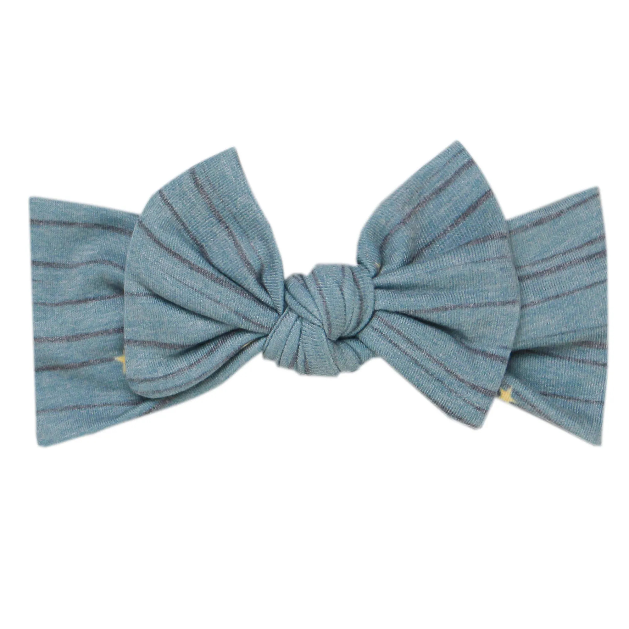 Copper Pearl Knit Headband Bow Starlight