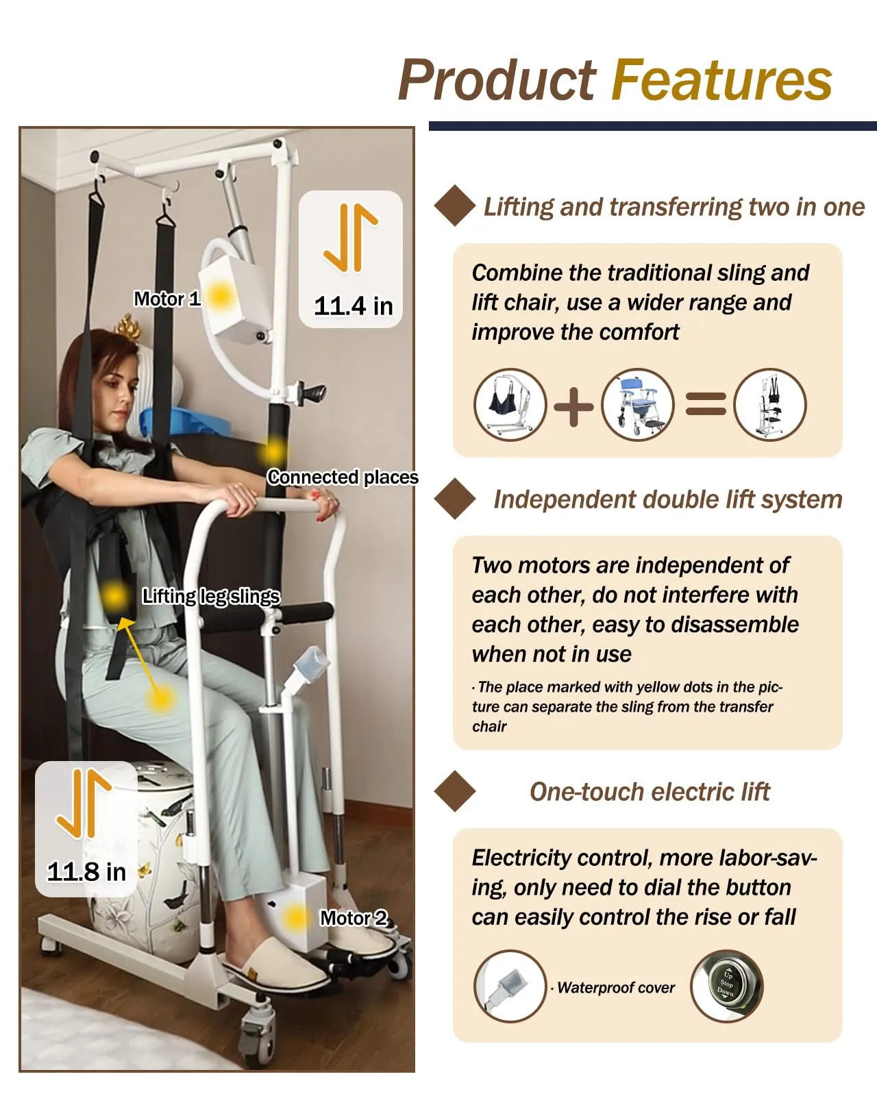 Electric Lift Patient Transfer Chair