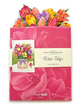Festive Tulips Pop - Up Cards