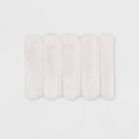 New - 17"x24" Tufted Pearl Channel Solid Bath Rug Blush