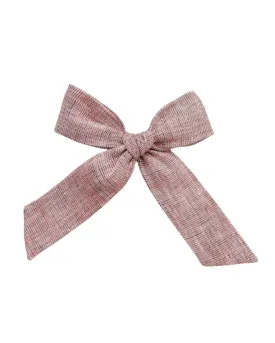 Party Bow | Monarch Gray - Alligator Clip