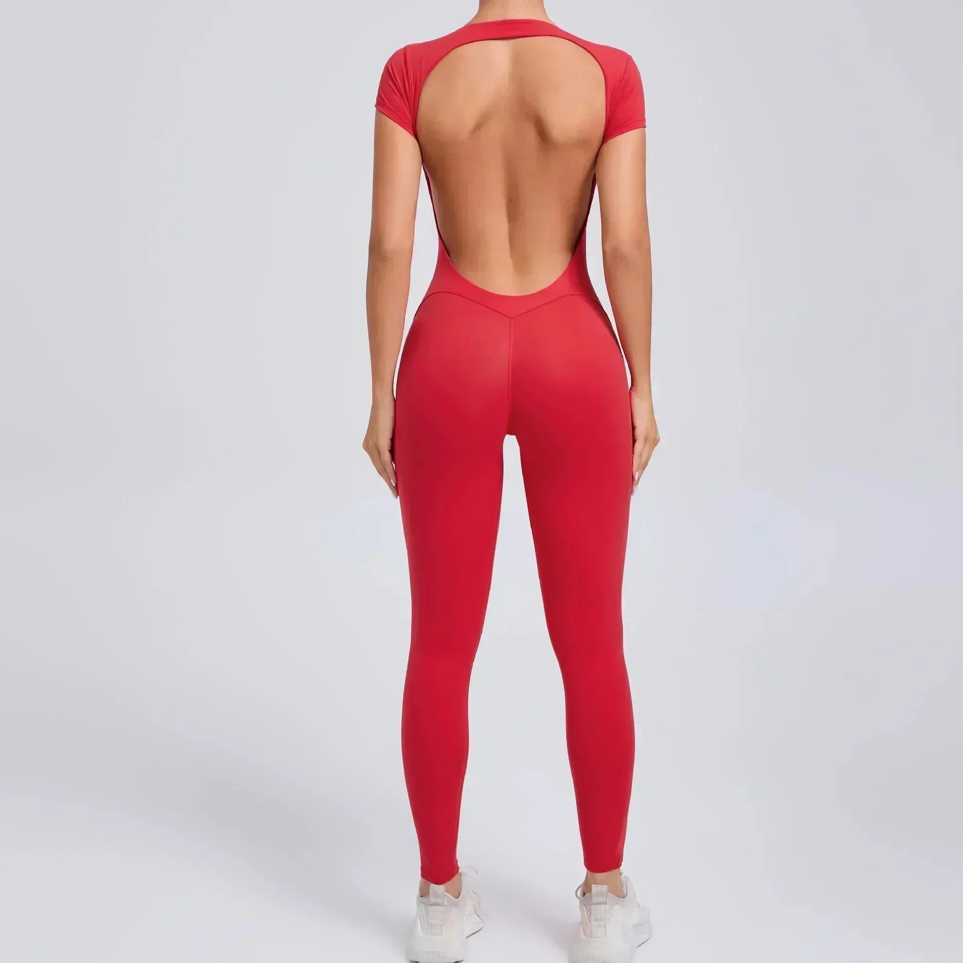 Seamless Yoga Jumpsuit - Backless One-Piece for Women
