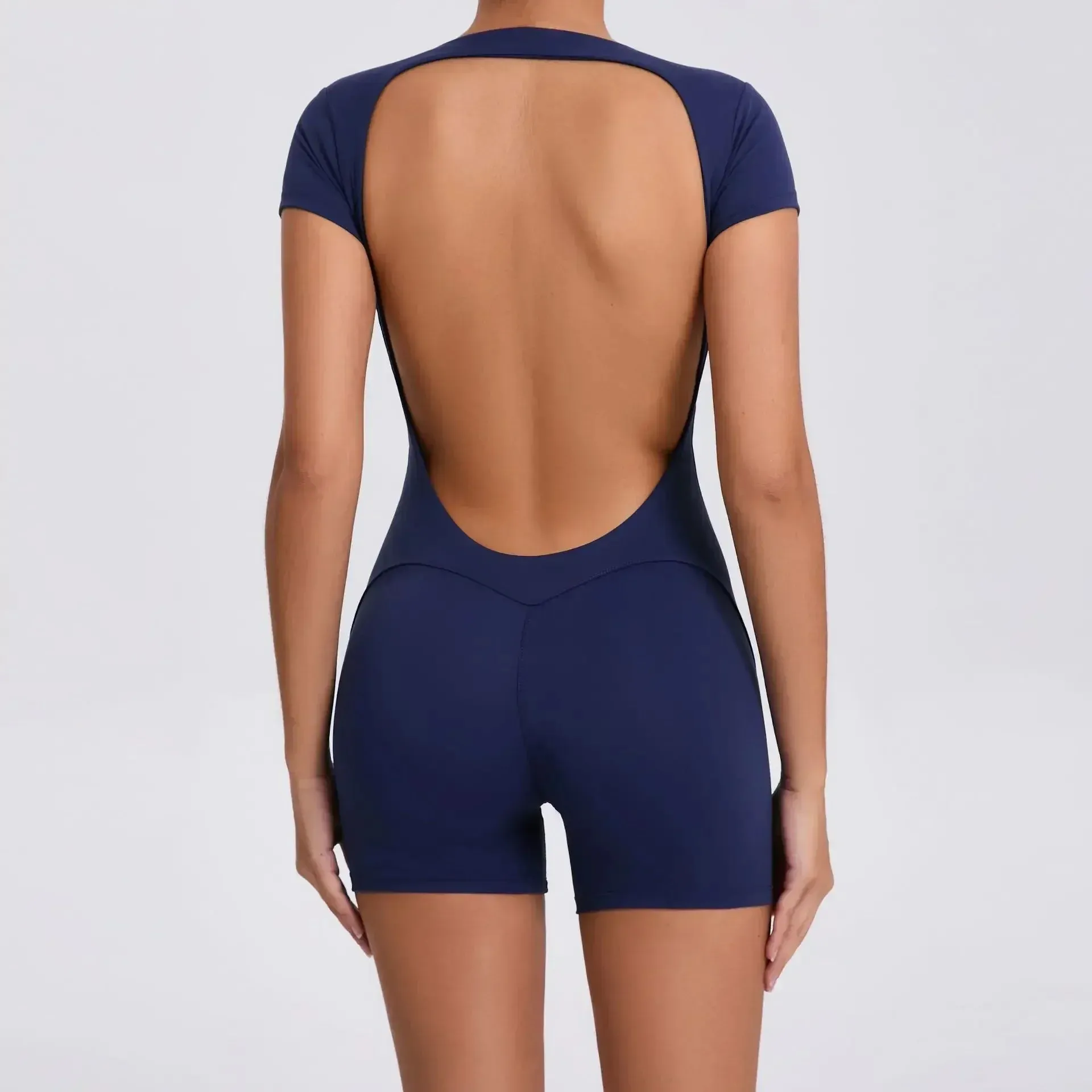 Seamless Yoga Jumpsuit - Backless One-Piece for Women