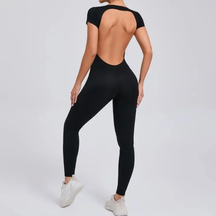 Seamless Yoga Jumpsuit - Backless One-Piece for Women