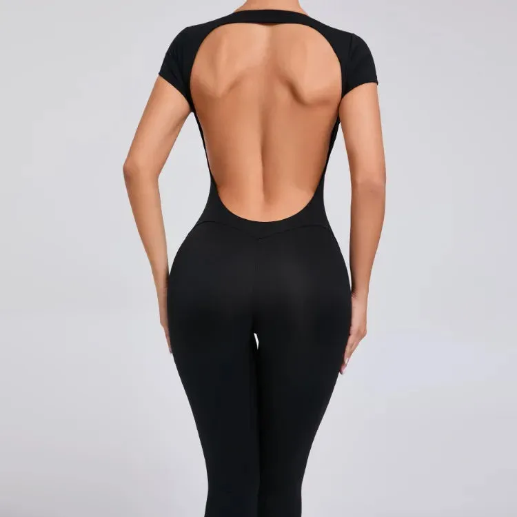Seamless Yoga Jumpsuit - Backless One-Piece for Women