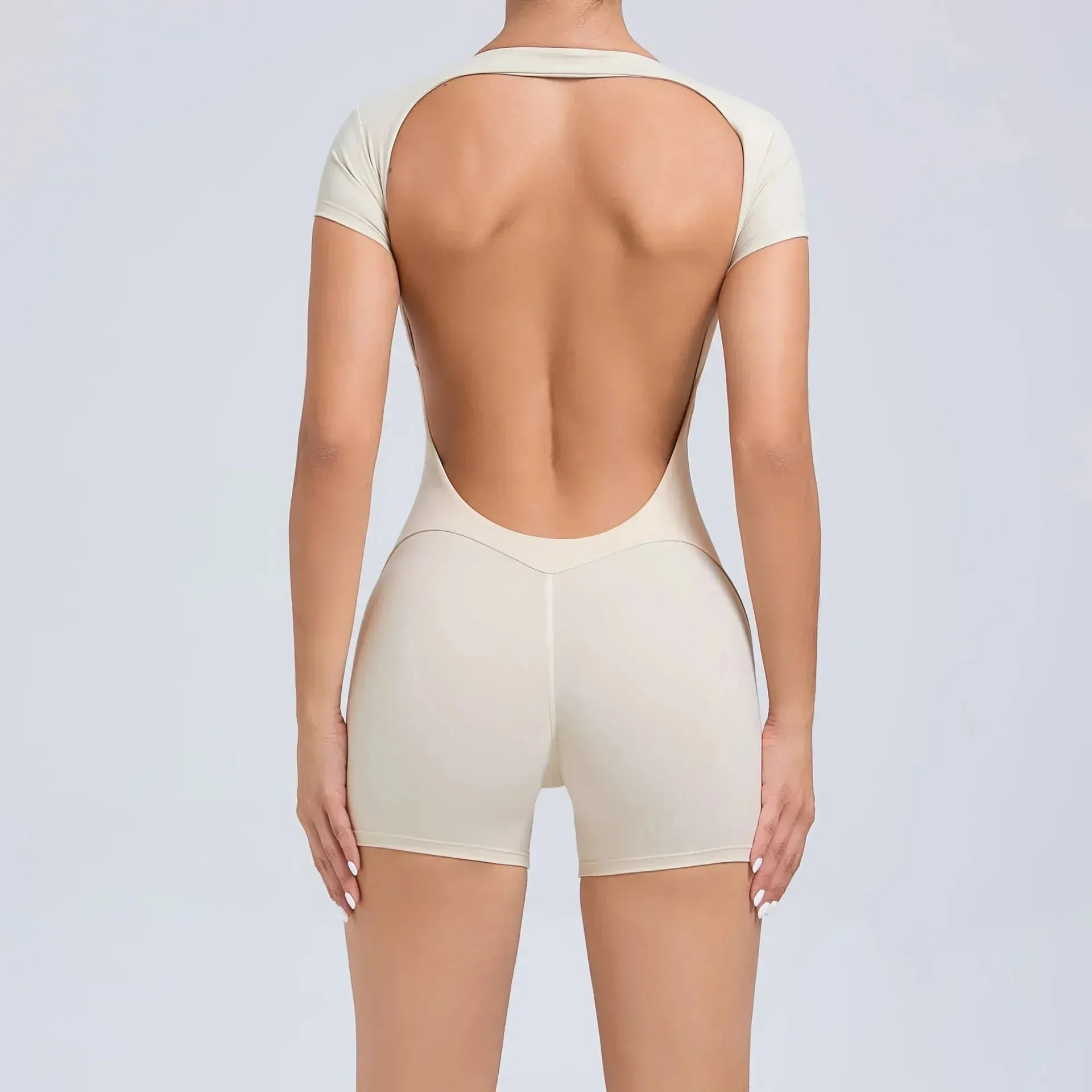 Seamless Yoga Jumpsuit - Backless One-Piece for Women