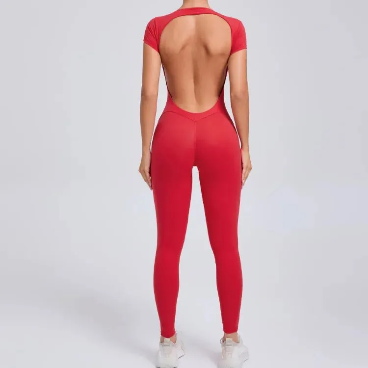 Seamless Yoga Jumpsuit - Backless One-Piece for Women