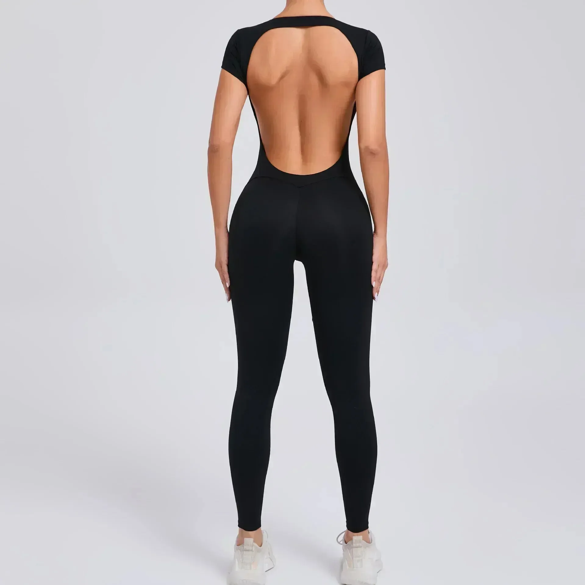 Seamless Yoga Jumpsuit - Backless One-Piece for Women