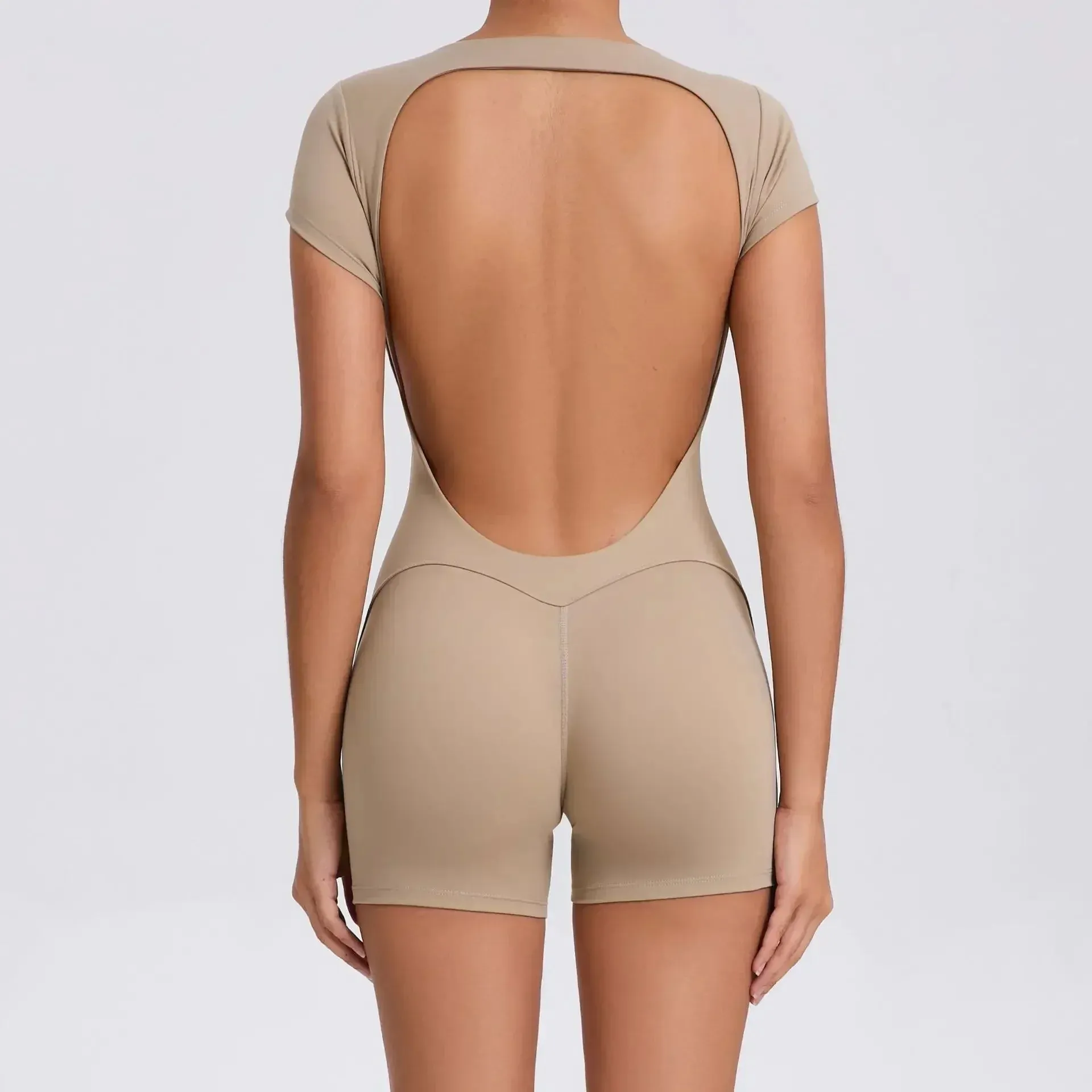Seamless Yoga Jumpsuit - Backless One-Piece for Women