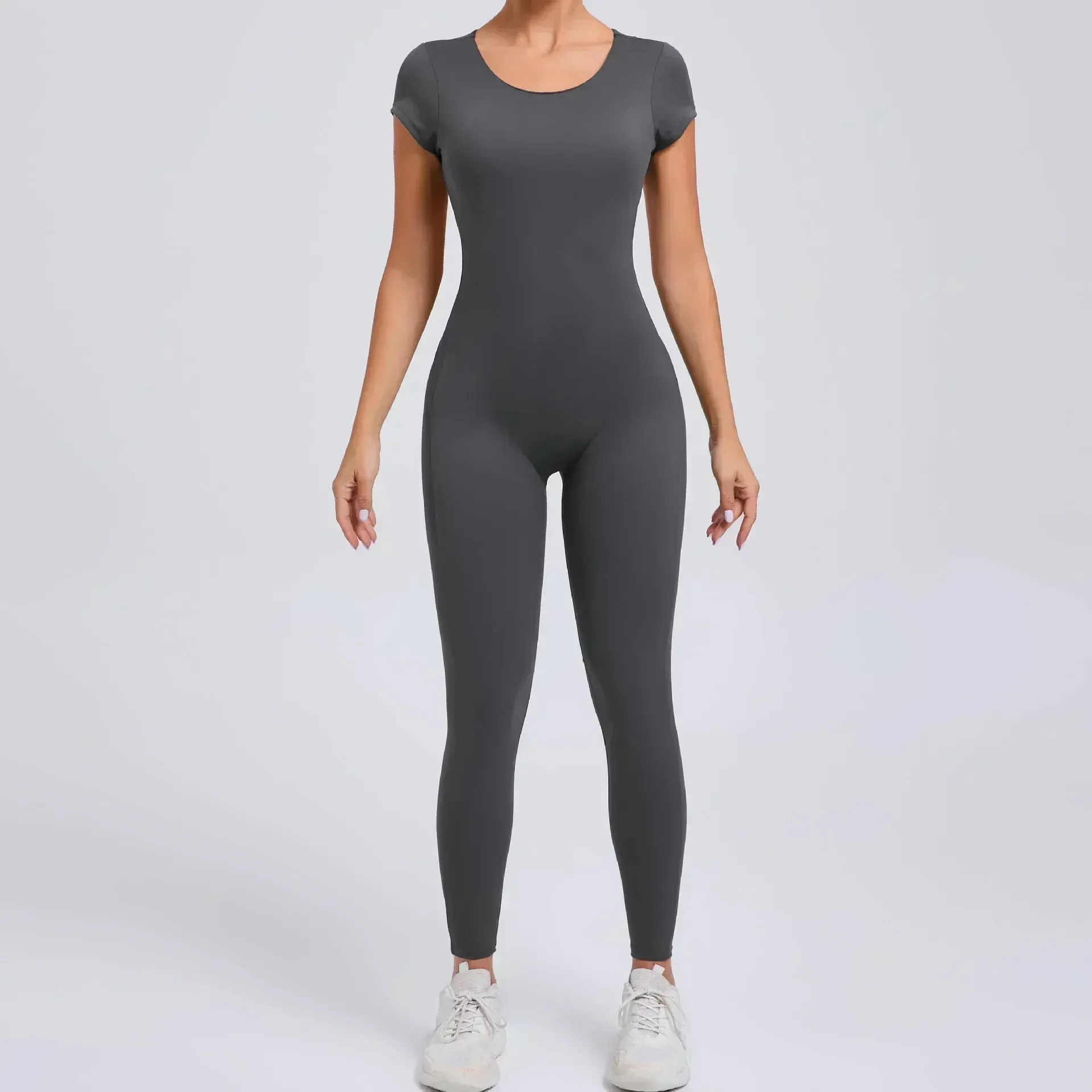 Seamless Yoga Jumpsuit - Backless One-Piece for Women
