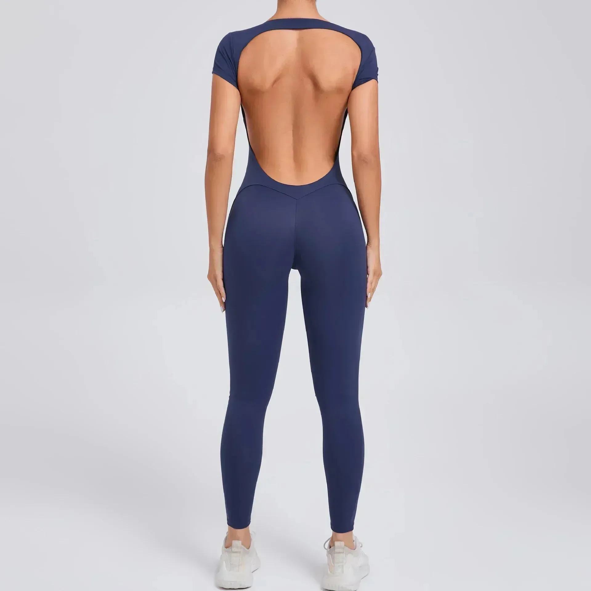 Seamless Yoga Jumpsuit - Backless One-Piece for Women