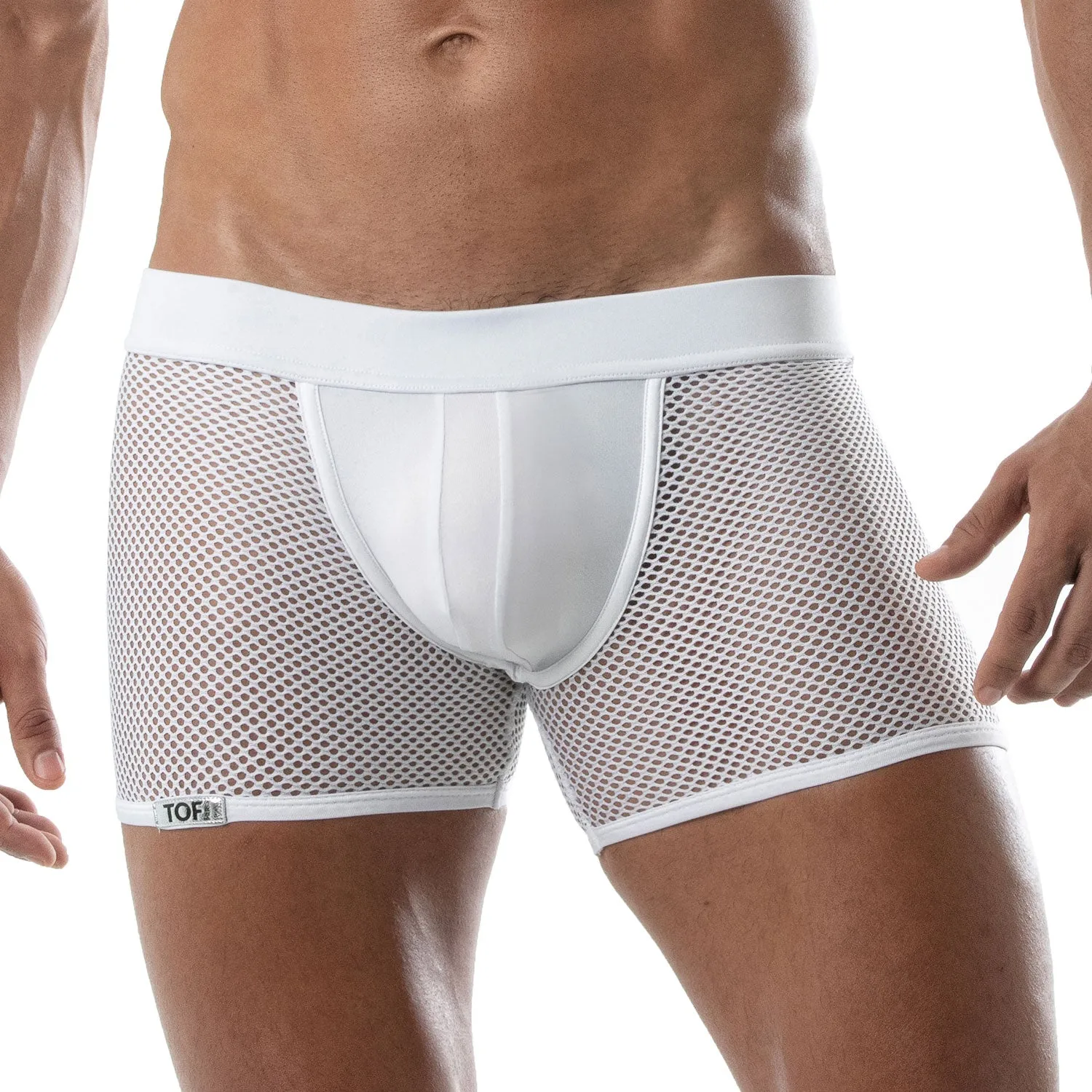 TOF Paris Circuit Mesh Jock Shorts White