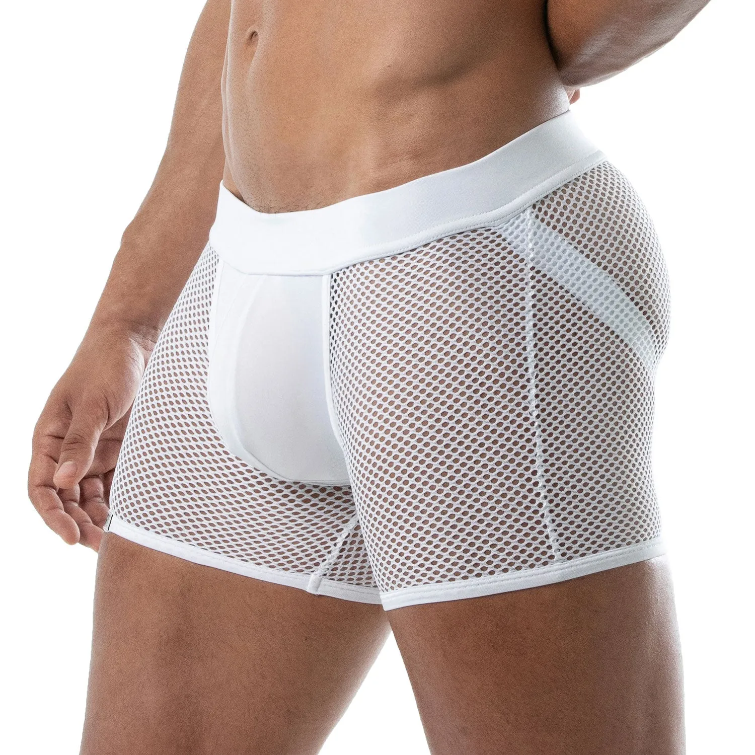 TOF Paris Circuit Mesh Jock Shorts White
