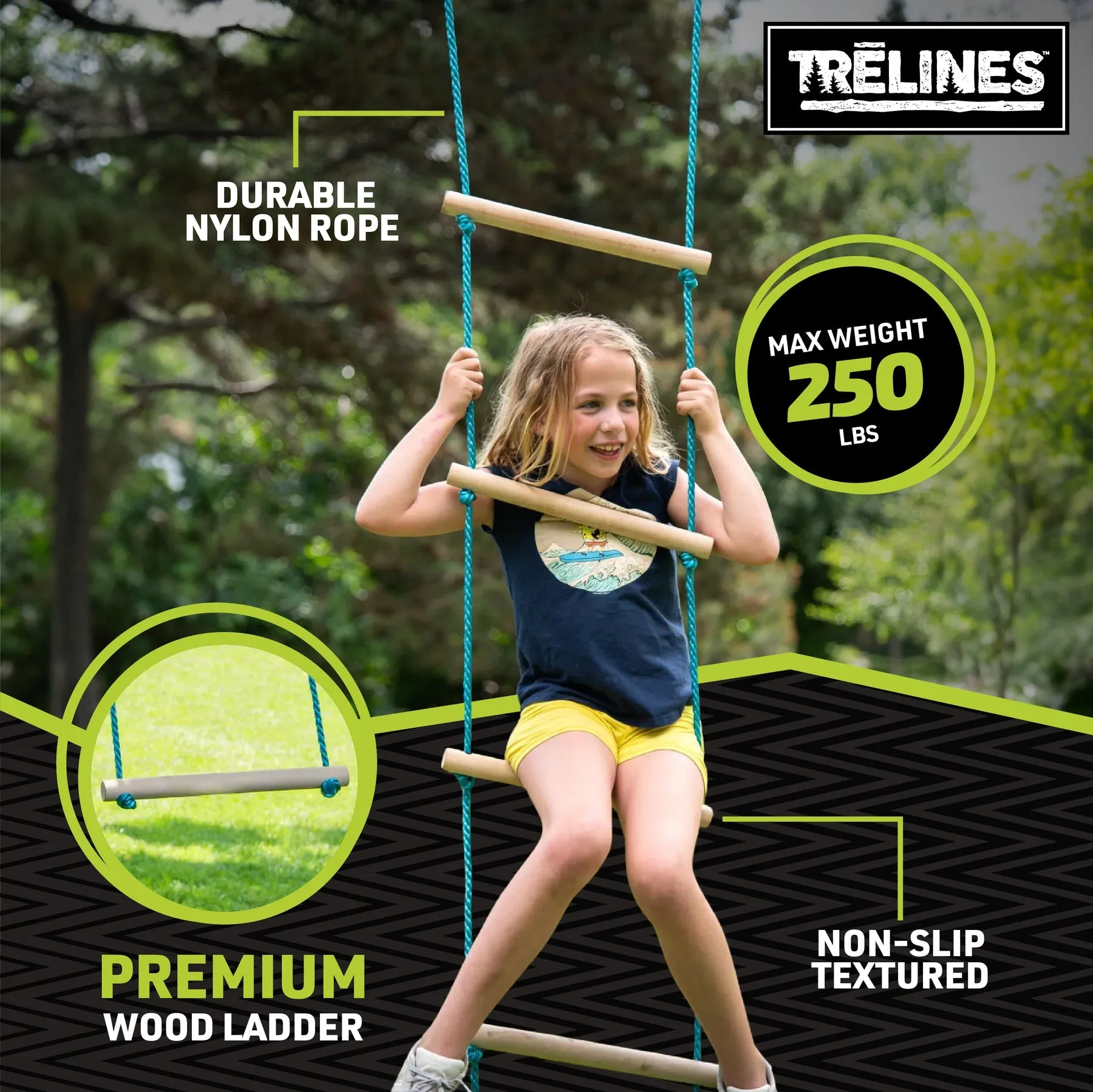 TRELINES Rope Ladder 7ft.