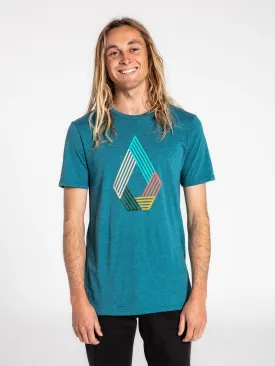 Volcom Says Short Sleeve Tee - Mosaic Blue Heather