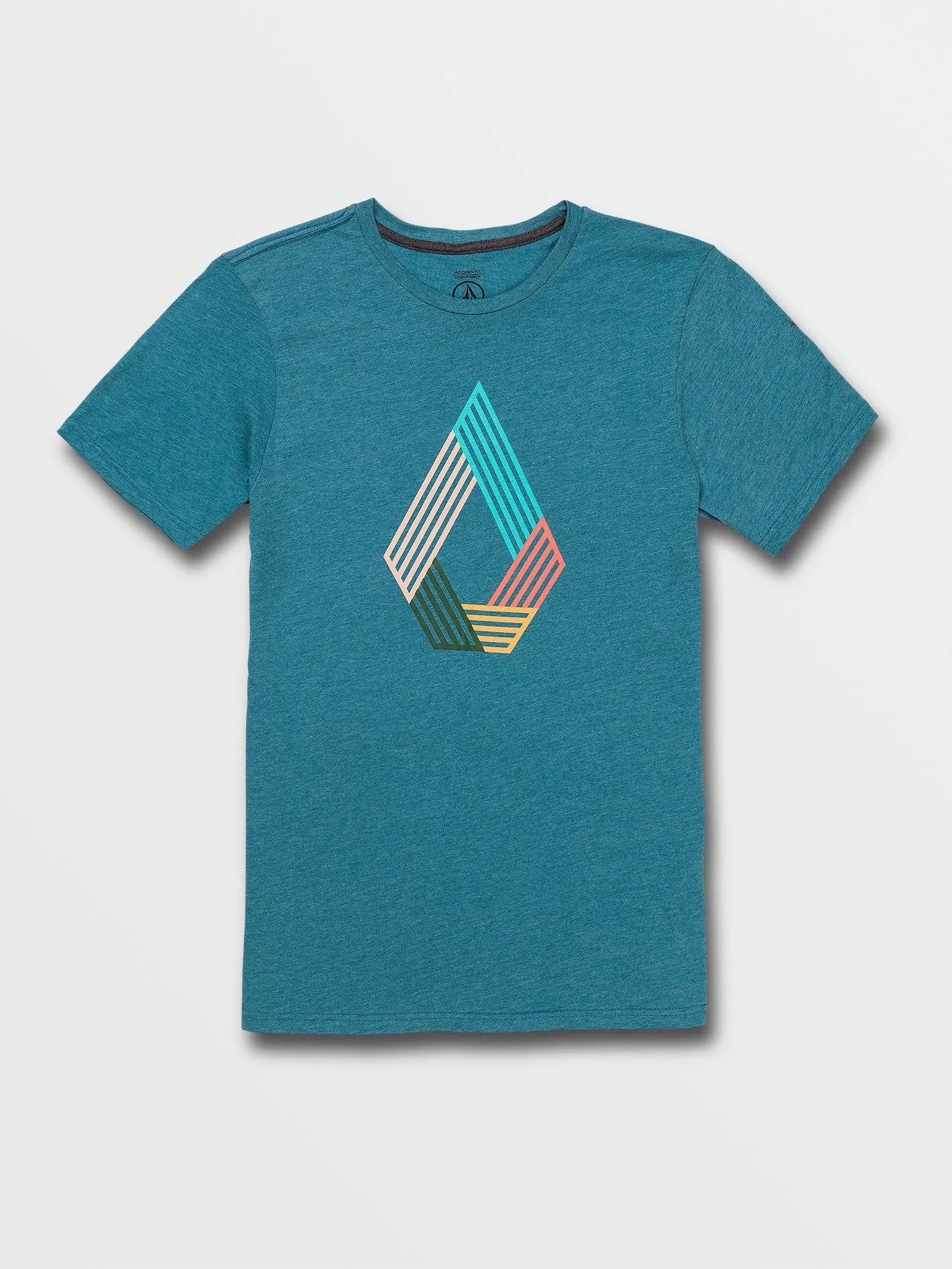 Volcom Says Short Sleeve Tee - Mosaic Blue Heather