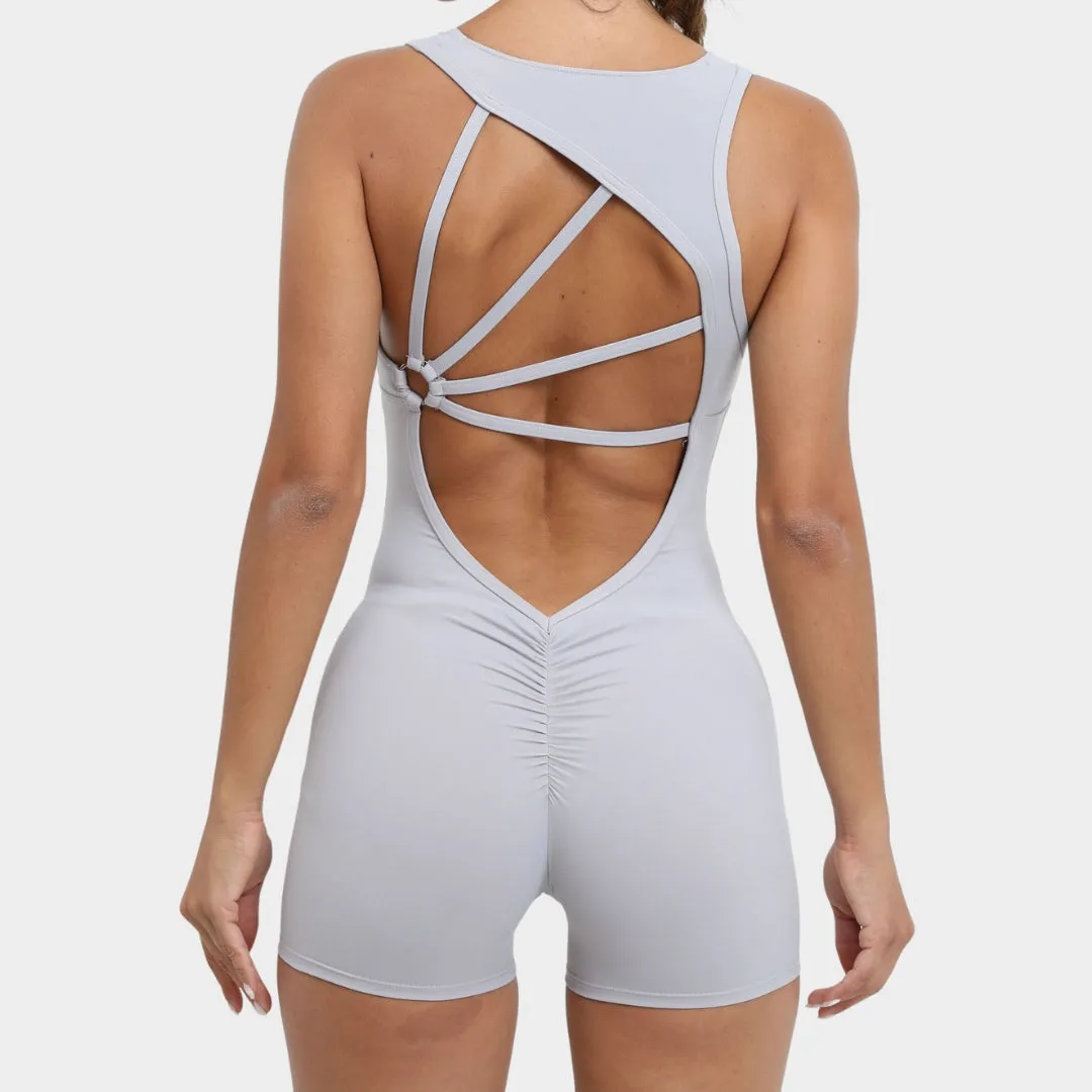Women's Padded Sports Jumpsuit - High Elastic Gym & Yoga Bodysuit - Breathable Fitness Wear - Multiple Colours